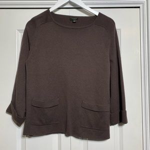 Ann Taylor sweater with front pockets size large